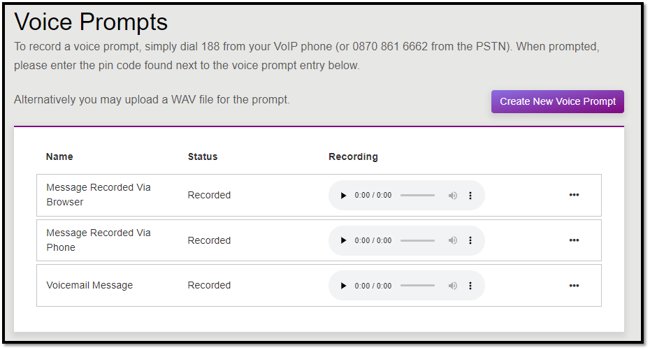 How to create a Voice Prompt on Wave